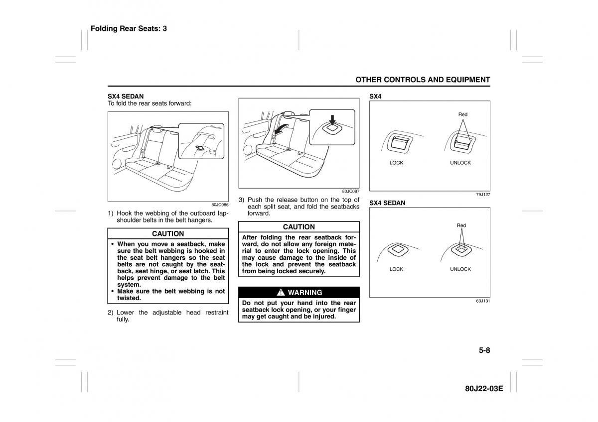 Suzuki SX4 owners manual / page 145