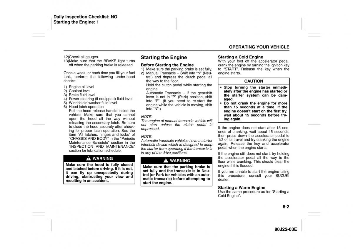 Suzuki SX4 owners manual / page 159