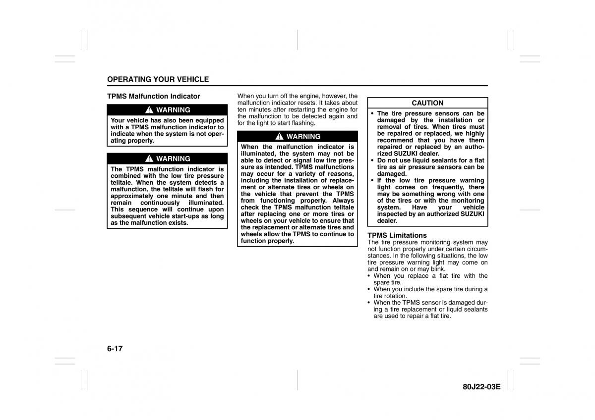 Suzuki SX4 owners manual / page 174