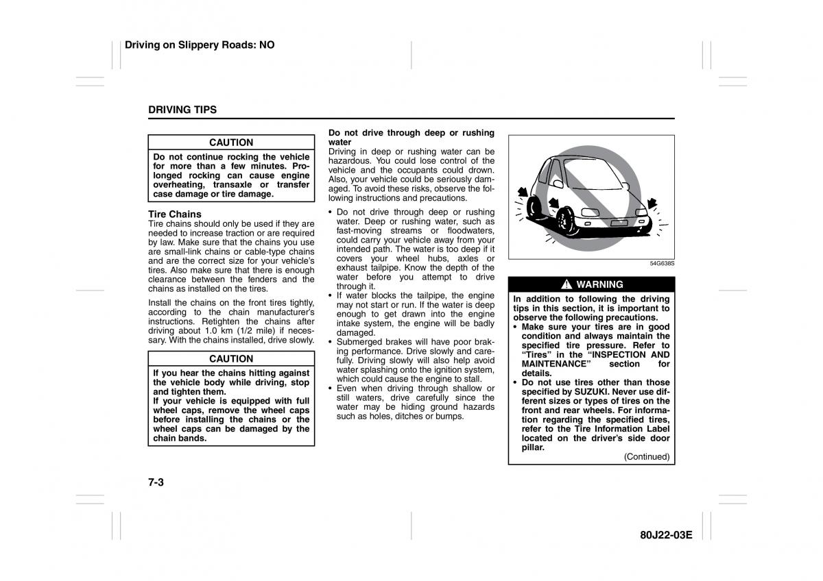 Suzuki SX4 owners manual / page 182