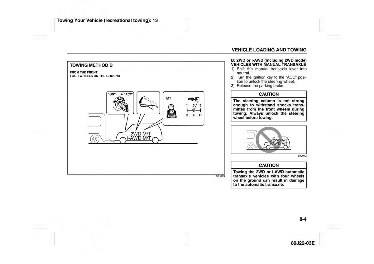 Suzuki SX4 owners manual / page 189