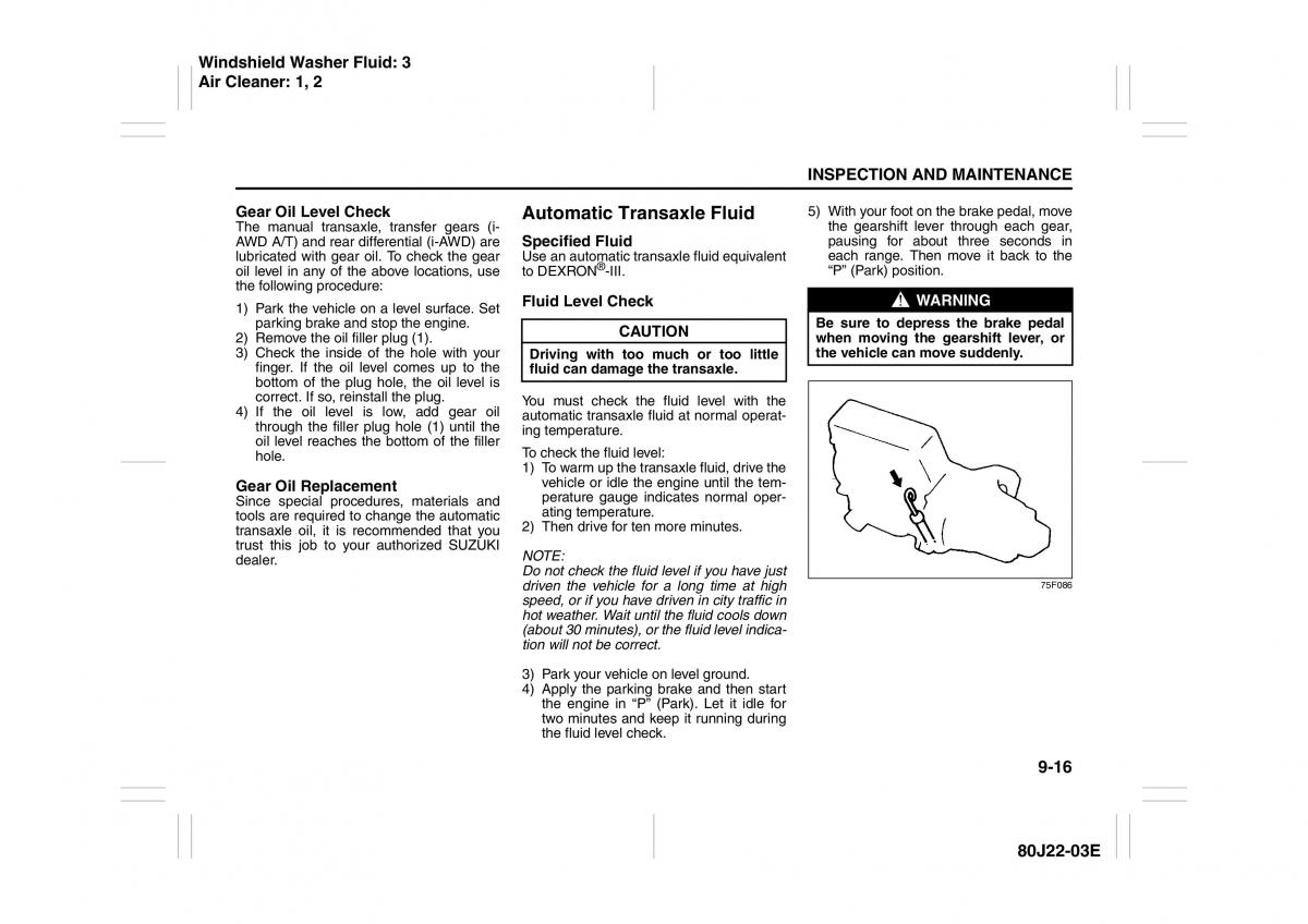 Suzuki SX4 owners manual / page 207