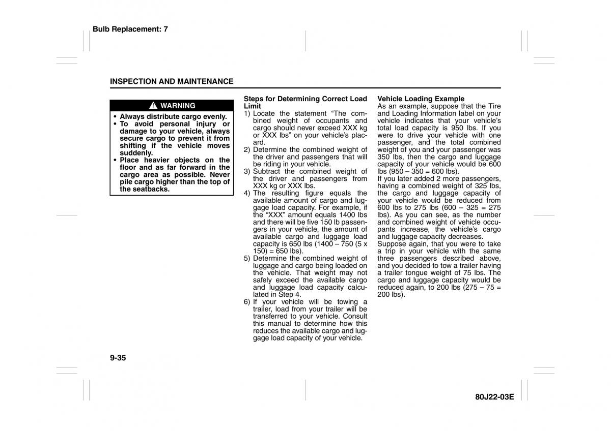 Suzuki SX4 owners manual / page 226