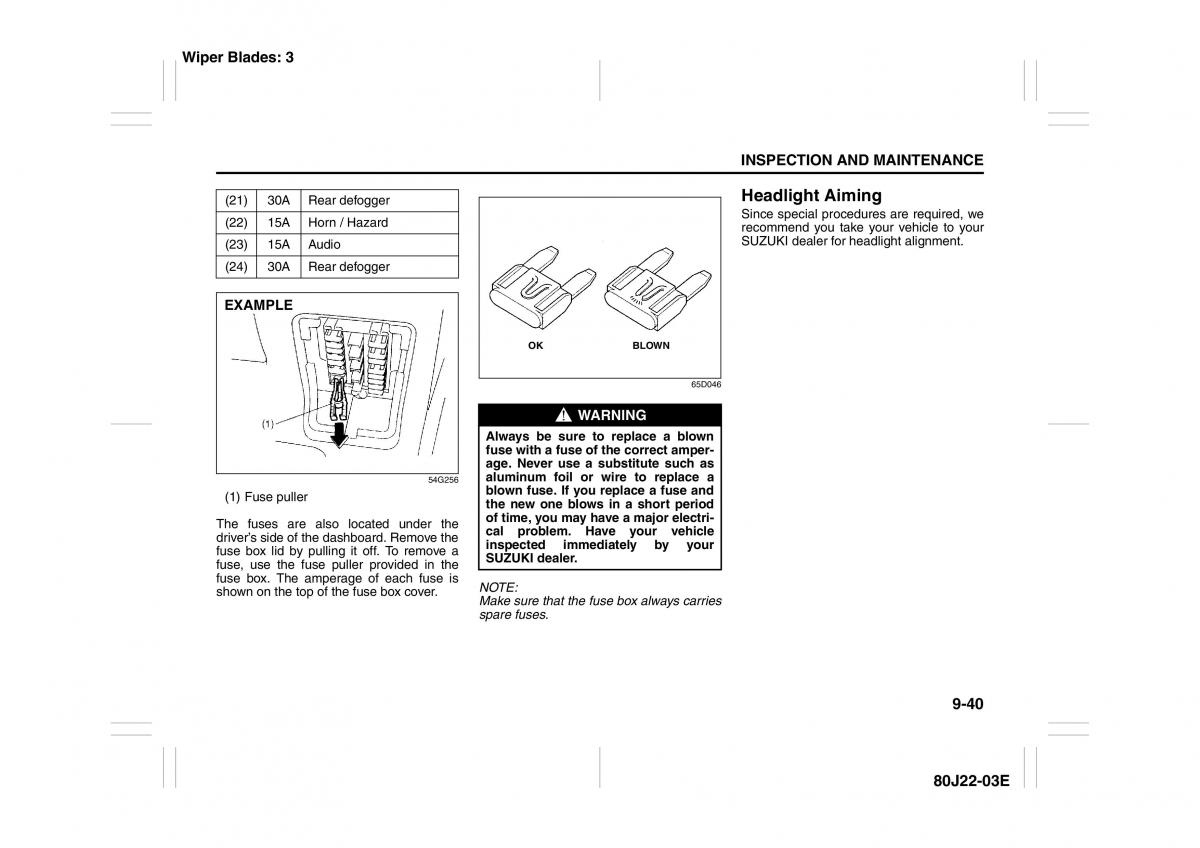 Suzuki SX4 owners manual / page 231