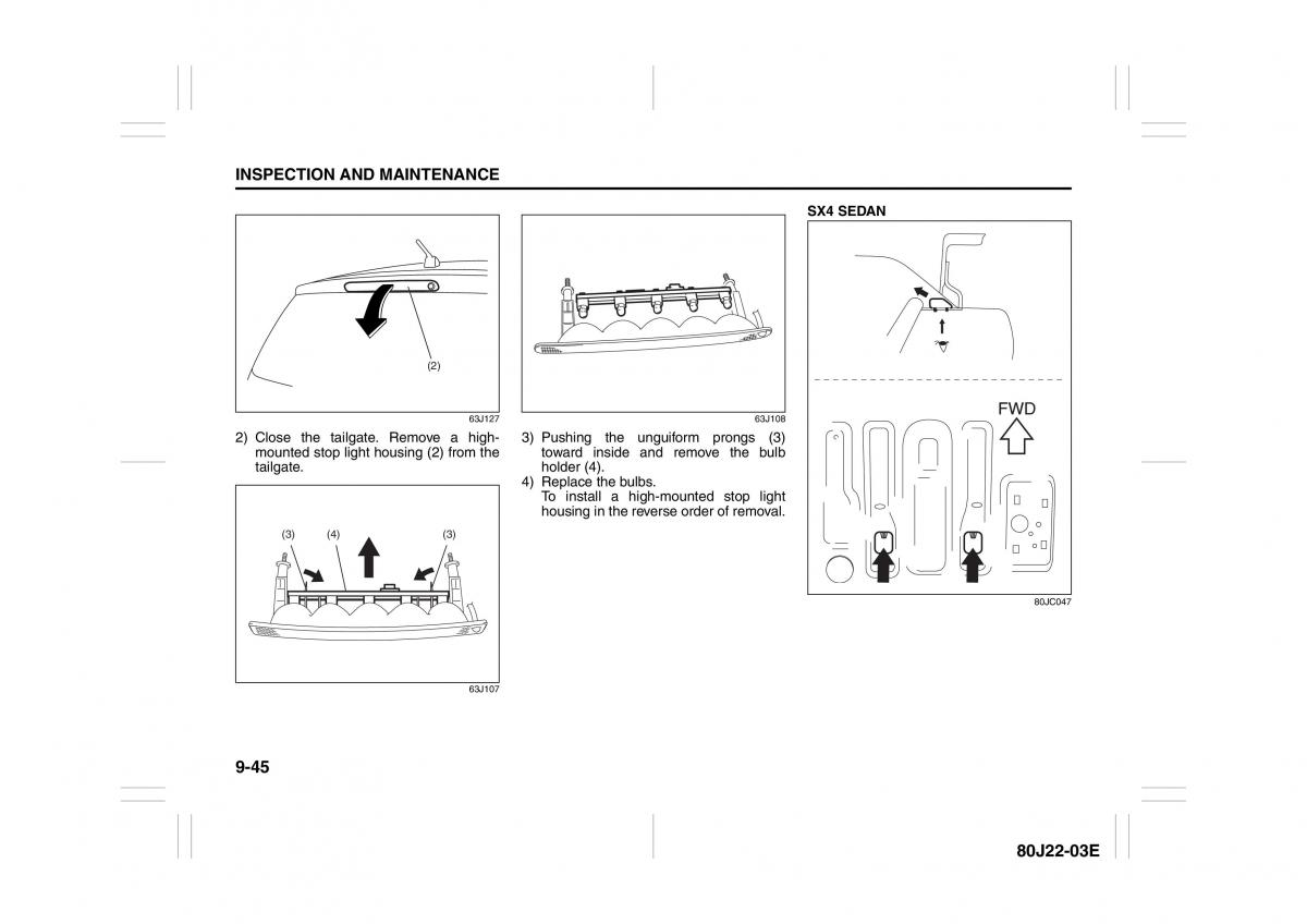 Suzuki SX4 owners manual / page 236