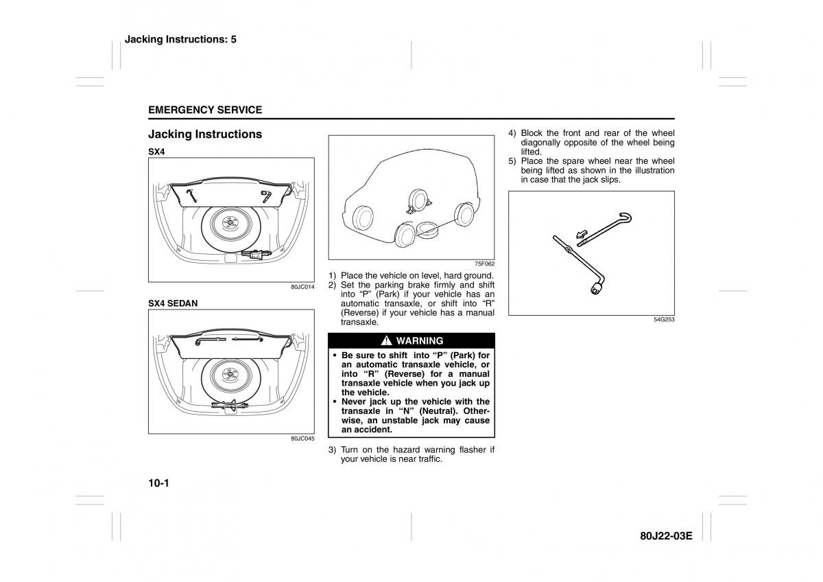 Suzuki SX4 owners manual / page 242