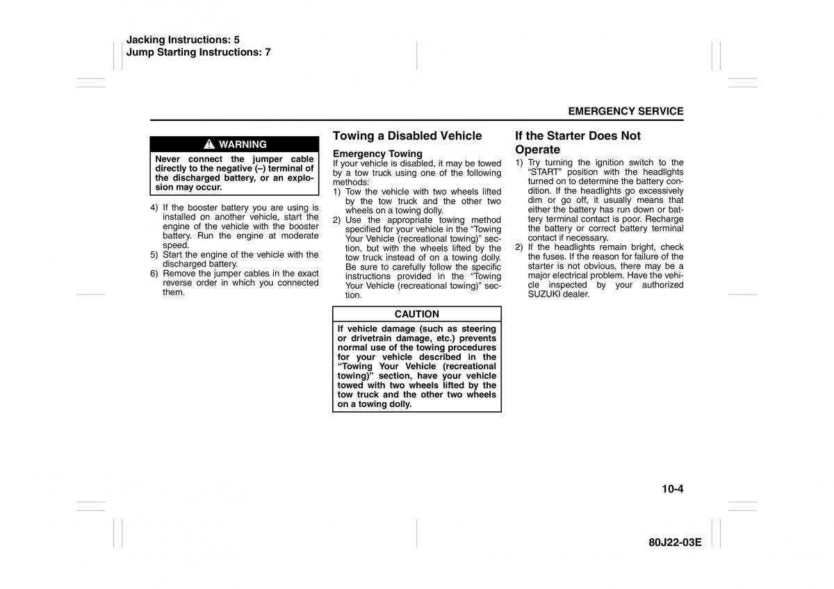 Suzuki SX4 owners manual / page 245