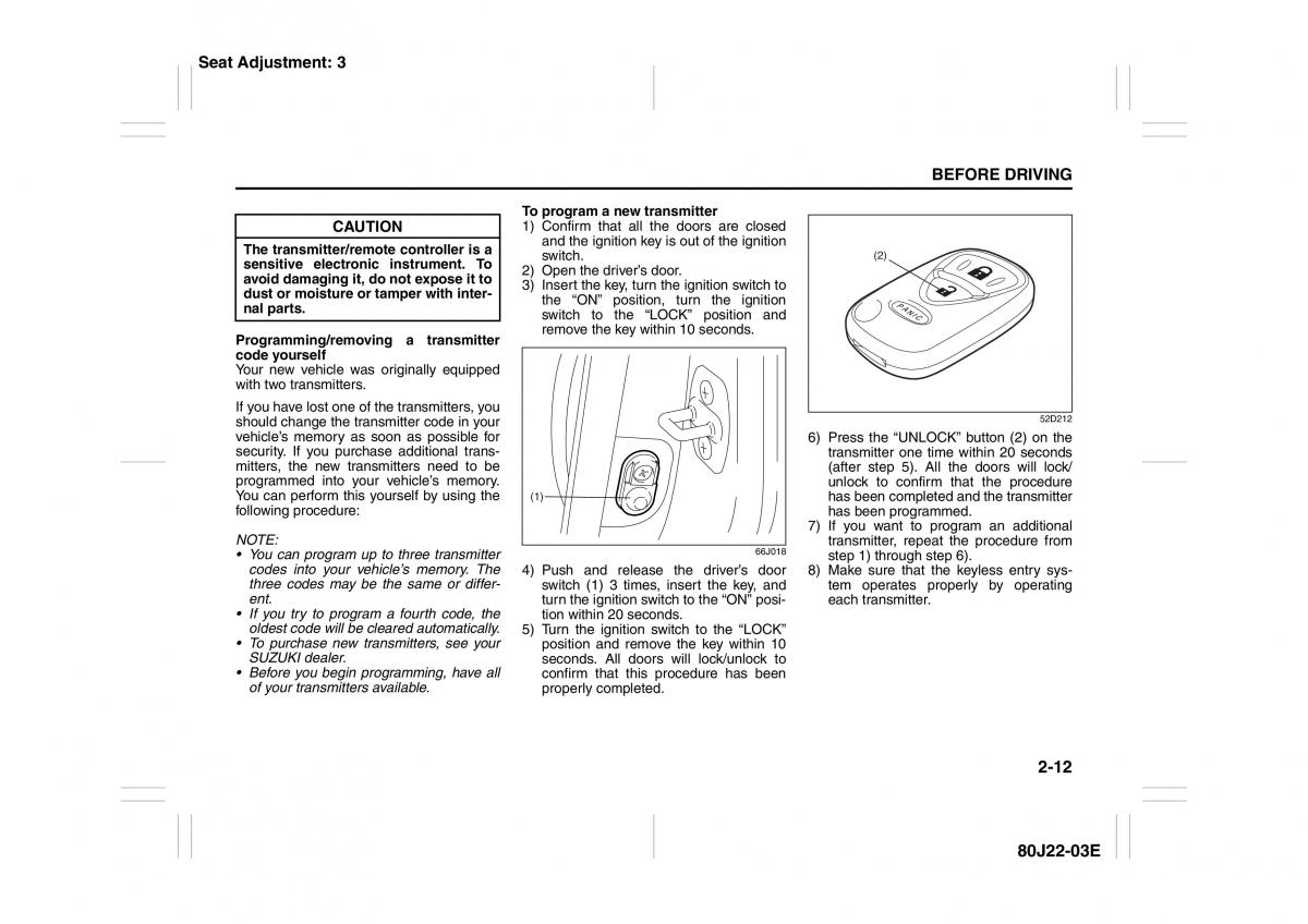 Suzuki SX4 owners manual / page 25