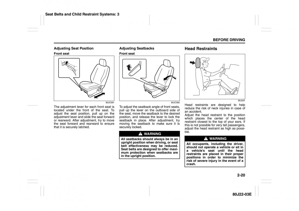 Suzuki SX4 owners manual / page 33