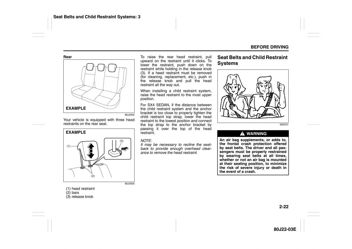 Suzuki SX4 owners manual / page 35