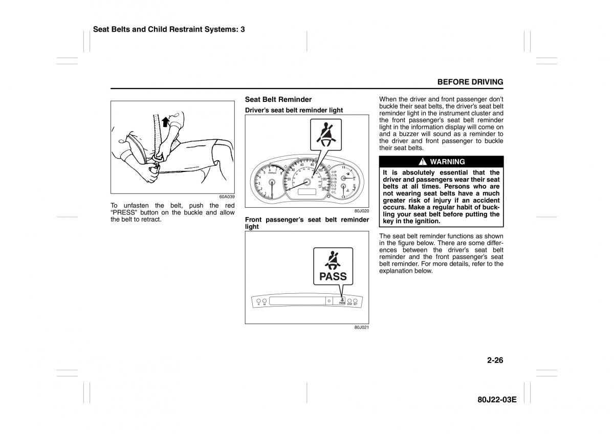 Suzuki SX4 owners manual / page 39