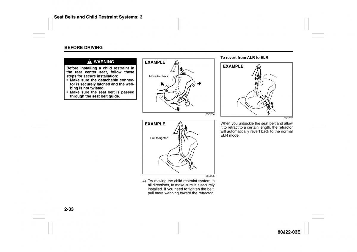 Suzuki SX4 owners manual / page 46