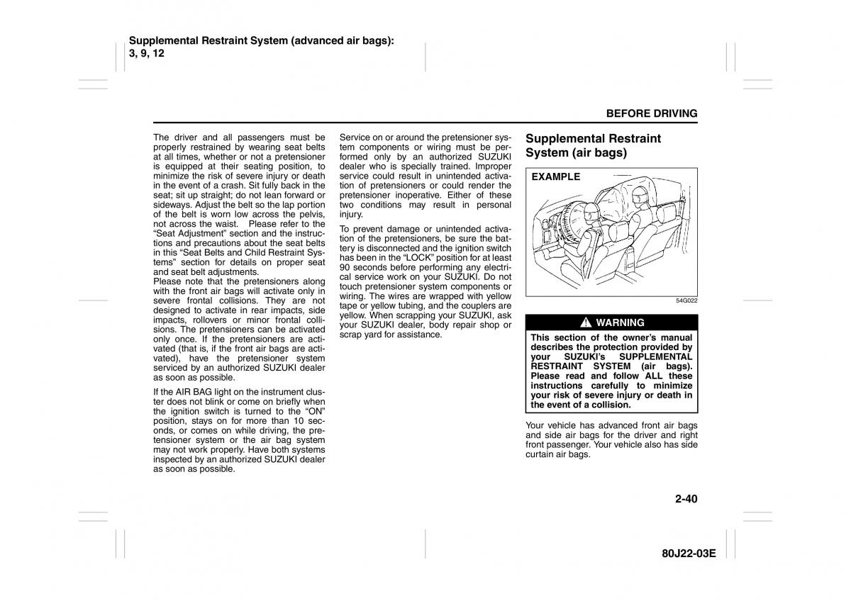 Suzuki SX4 owners manual / page 53