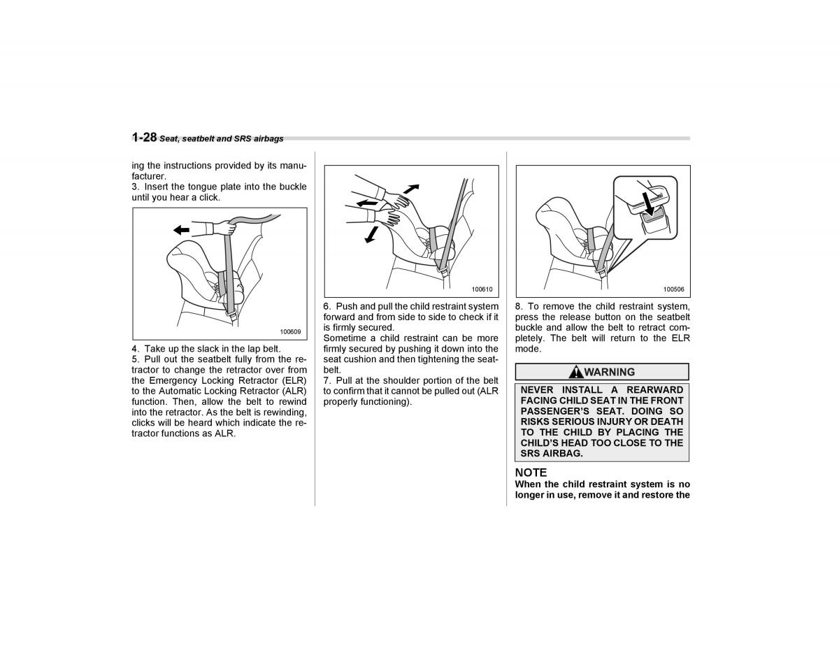 Subaru Forester I 1 owners manual / page 57