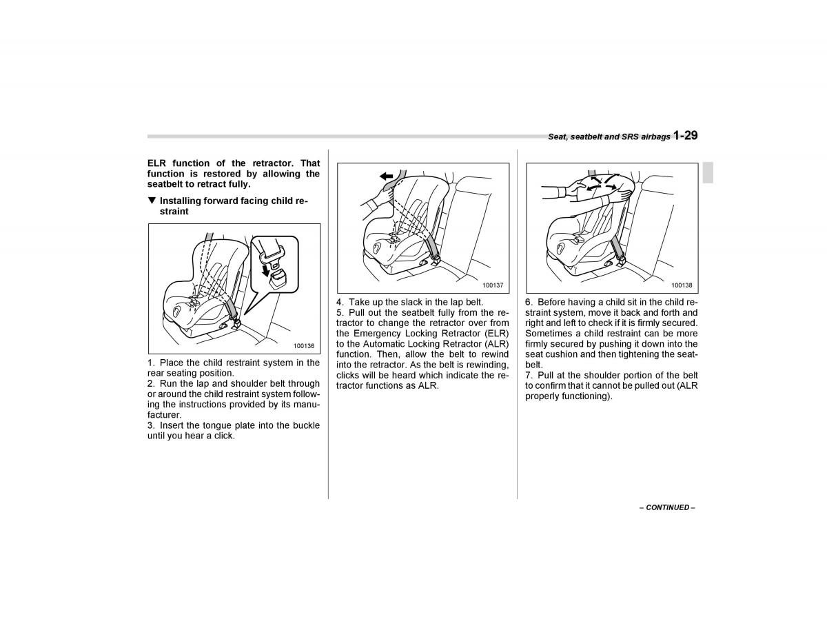 Subaru Forester I 1 owners manual / page 58