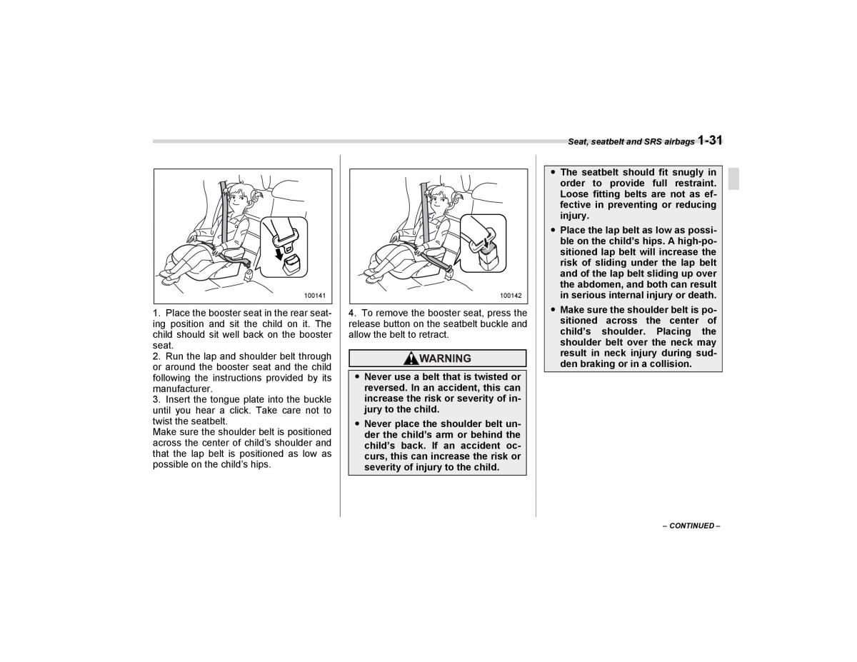 Subaru Forester I 1 owners manual / page 60