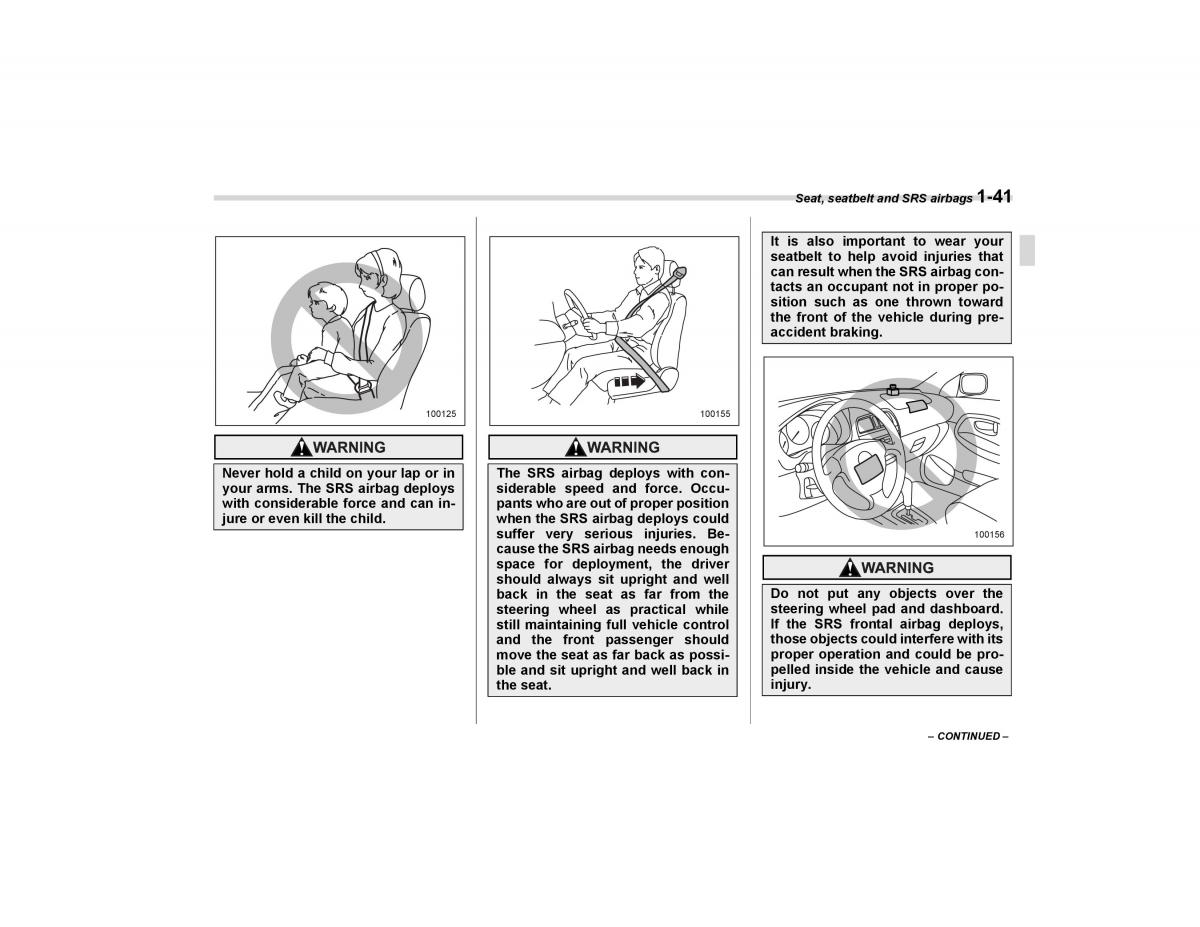 Subaru Forester I 1 owners manual / page 70