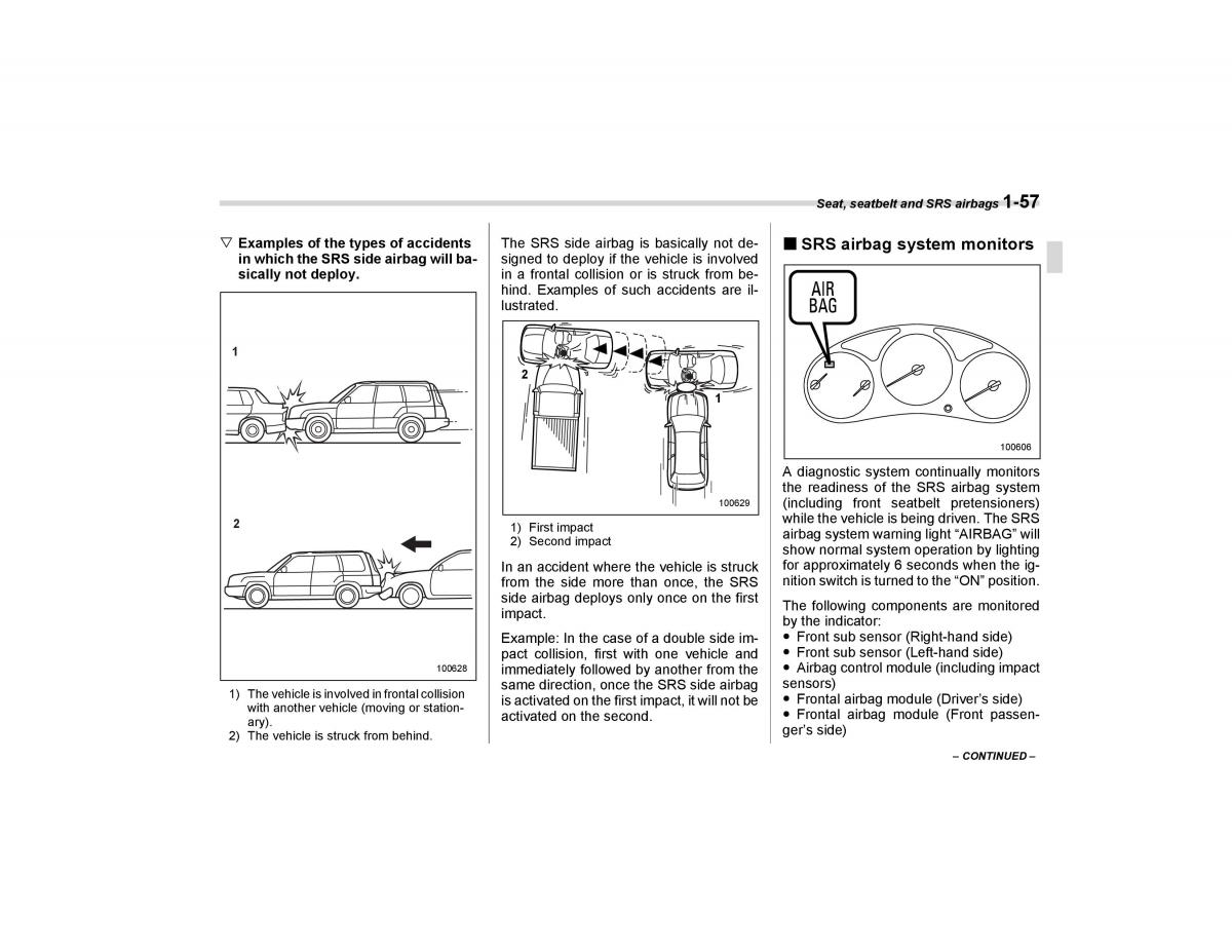 Subaru Forester I 1 owners manual / page 86