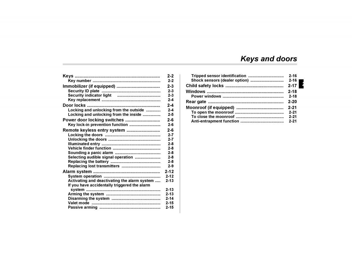 Subaru Forester I 1 owners manual / page 90