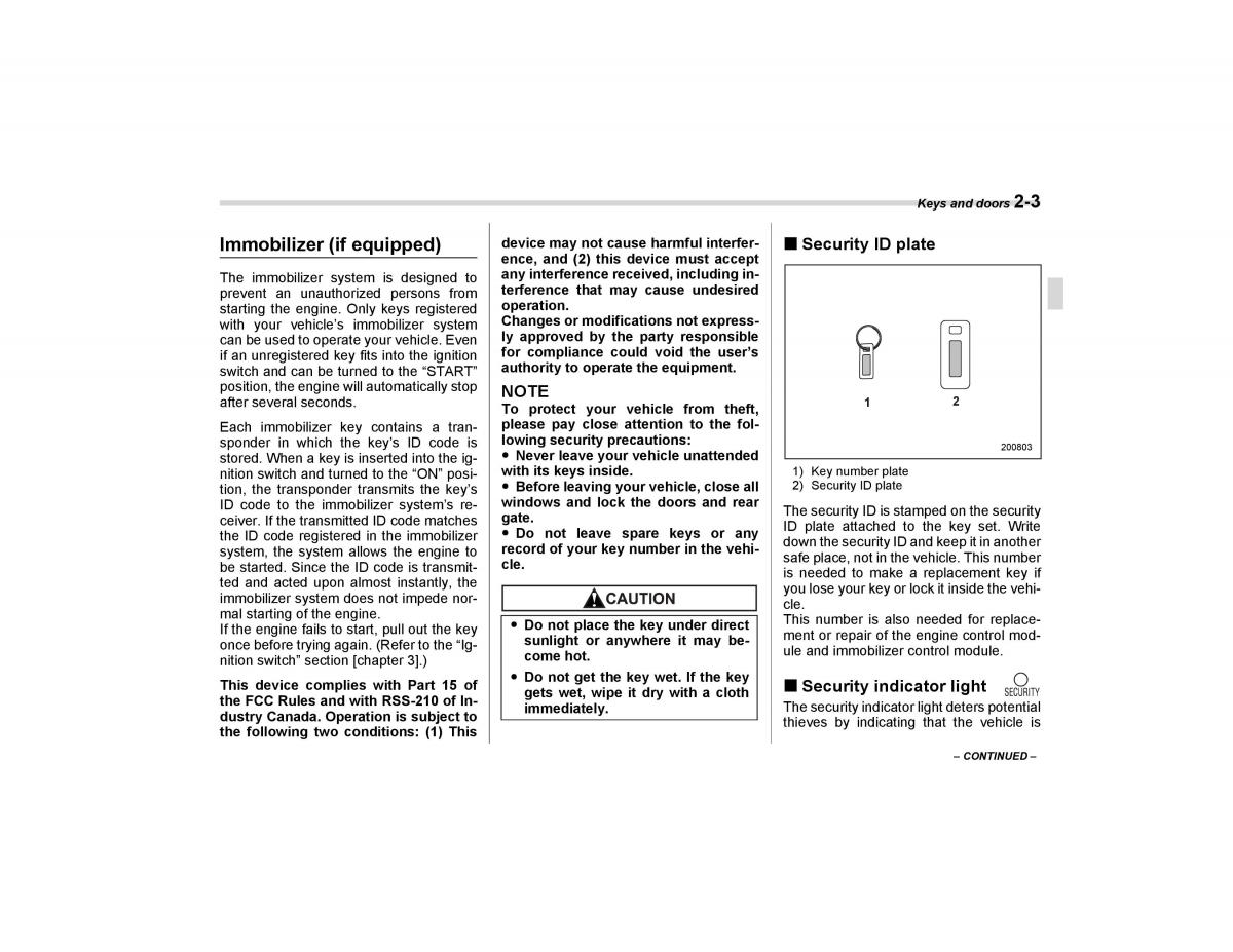 Subaru Forester I 1 owners manual / page 92