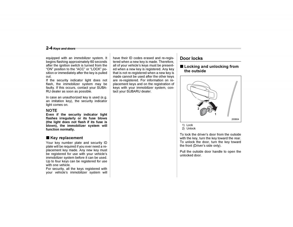 Subaru Forester I 1 owners manual / page 93