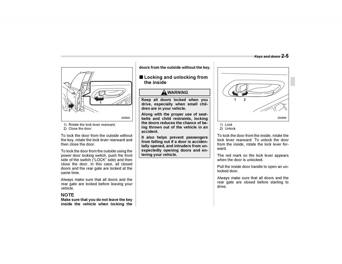 Subaru Forester I 1 owners manual / page 94