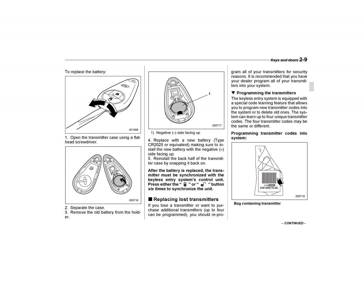 Subaru Forester I 1 owners manual / page 98