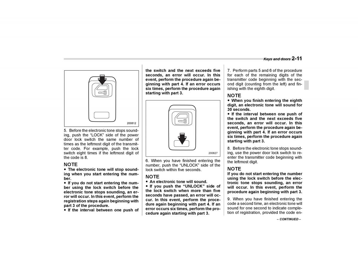 Subaru Forester I 1 owners manual / page 100