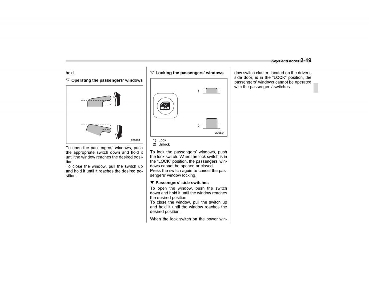 Subaru Forester I 1 owners manual / page 108