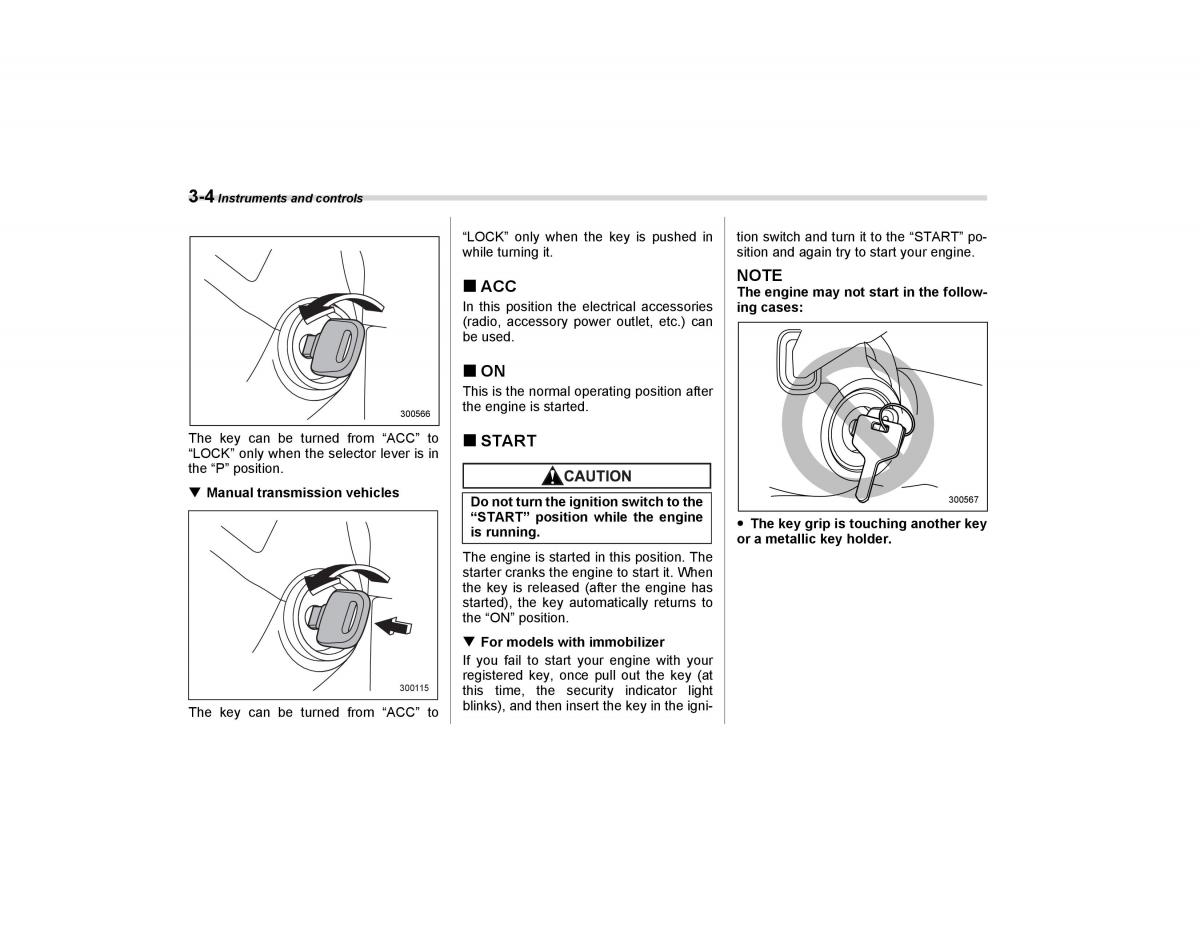 Subaru Forester I 1 owners manual / page 115