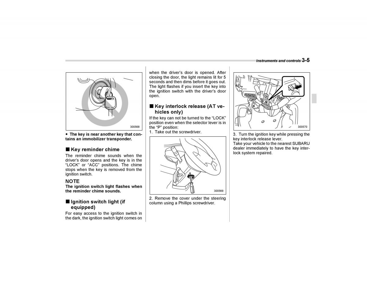 Subaru Forester I 1 owners manual / page 116