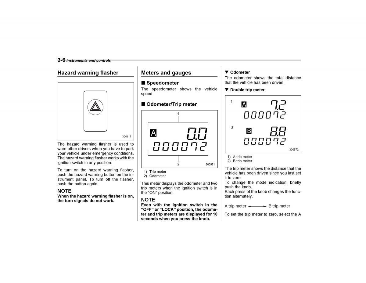 Subaru Forester I 1 owners manual / page 117