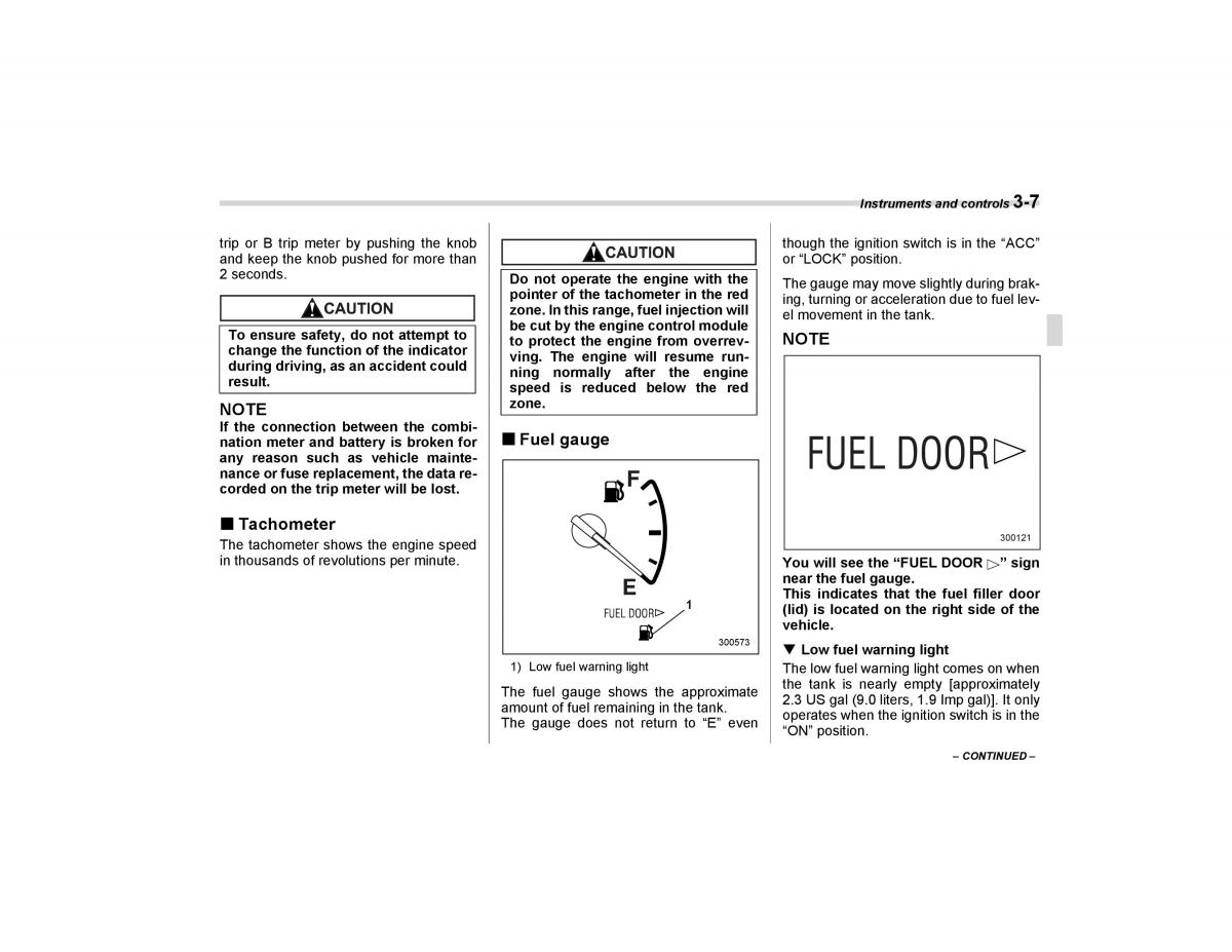 Subaru Forester I 1 owners manual / page 118