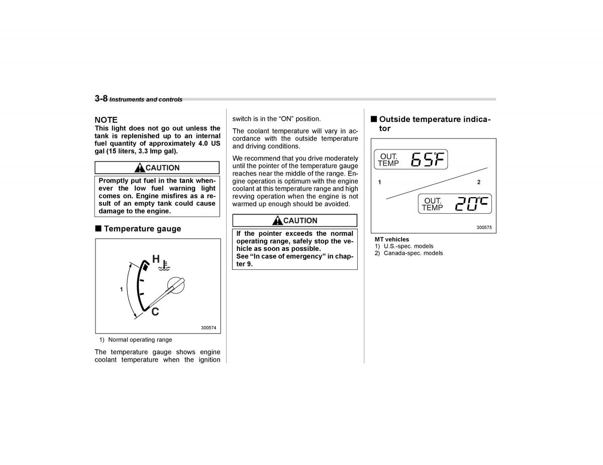 Subaru Forester I 1 owners manual / page 119