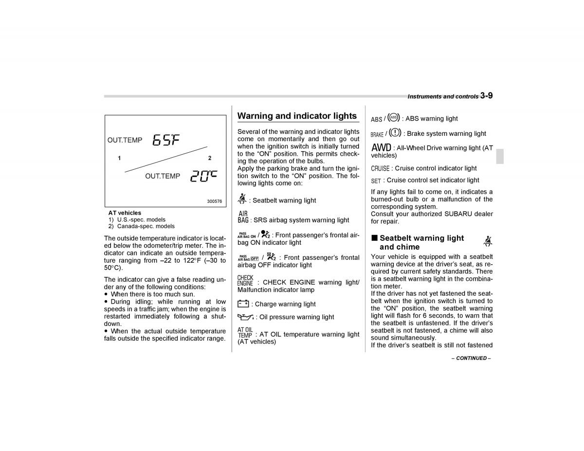 Subaru Forester I 1 owners manual / page 120