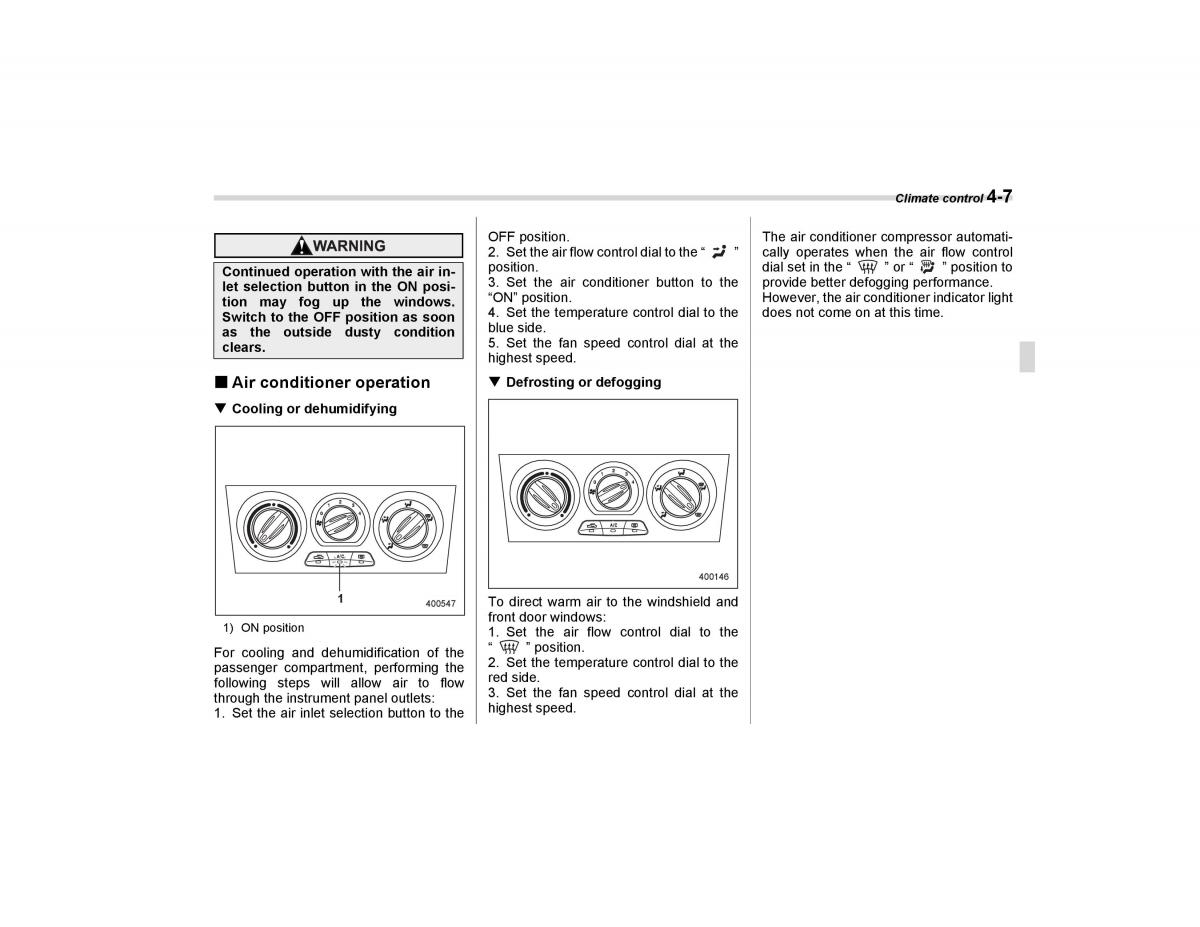 Subaru Forester I 1 owners manual / page 148