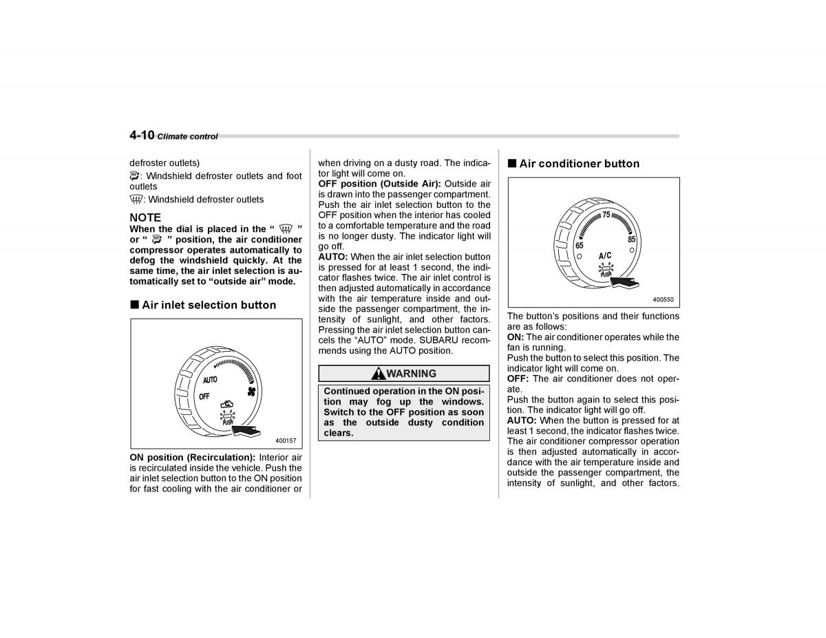 Subaru Forester I 1 owners manual / page 151