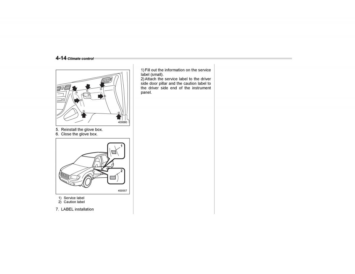 Subaru Forester I 1 owners manual / page 155