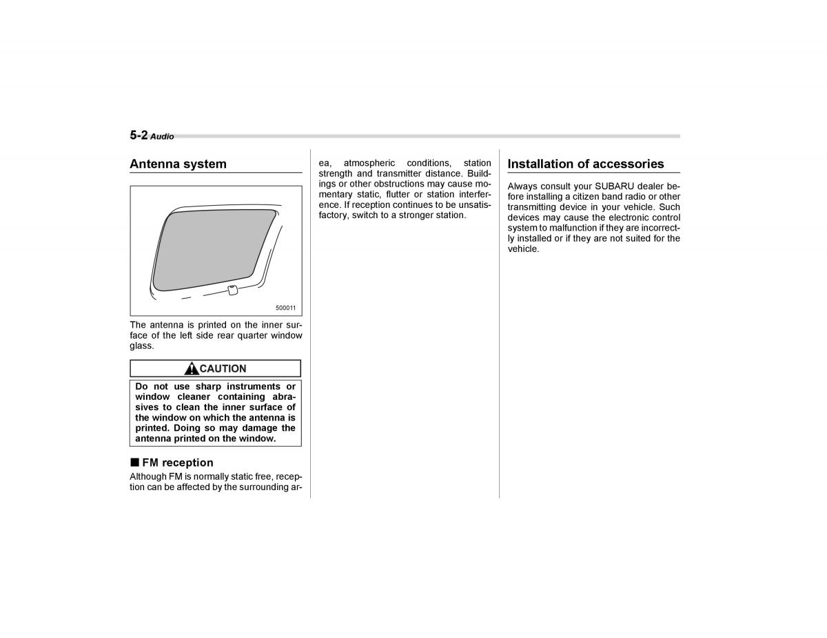 Subaru Forester I 1 owners manual / page 157