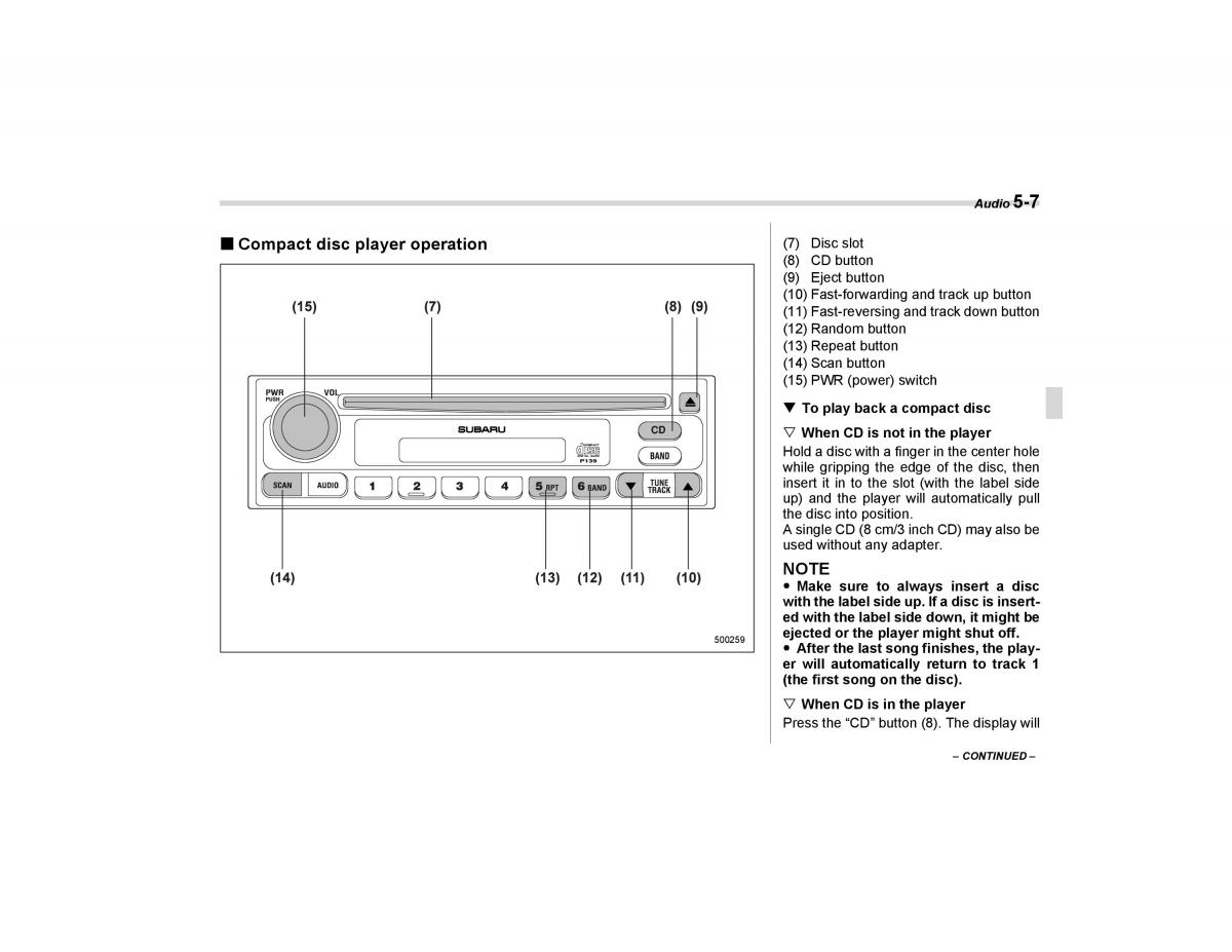 Subaru Forester I 1 owners manual / page 162