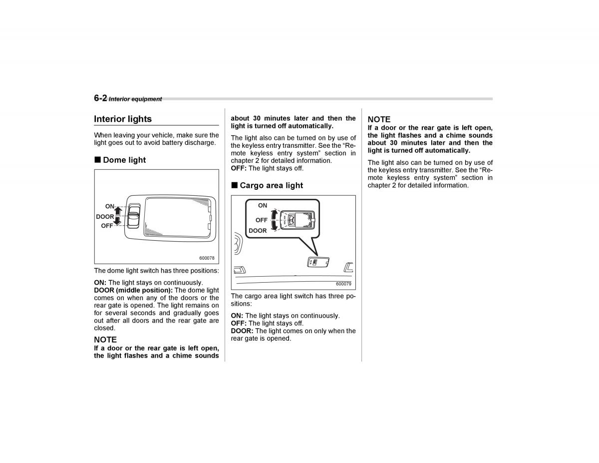 Subaru Forester I 1 owners manual / page 183