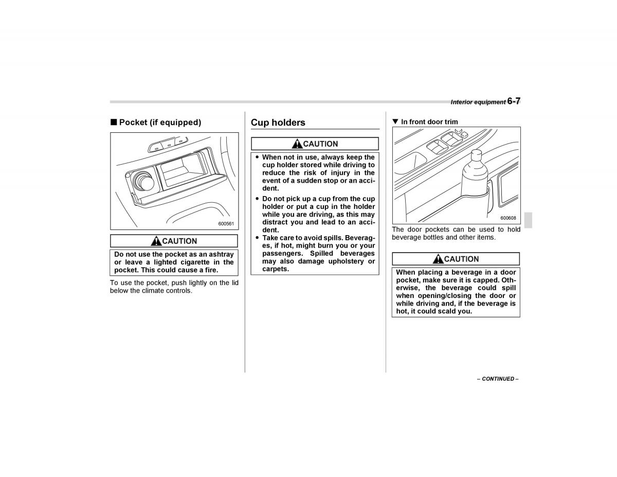 Subaru Forester I 1 owners manual / page 188