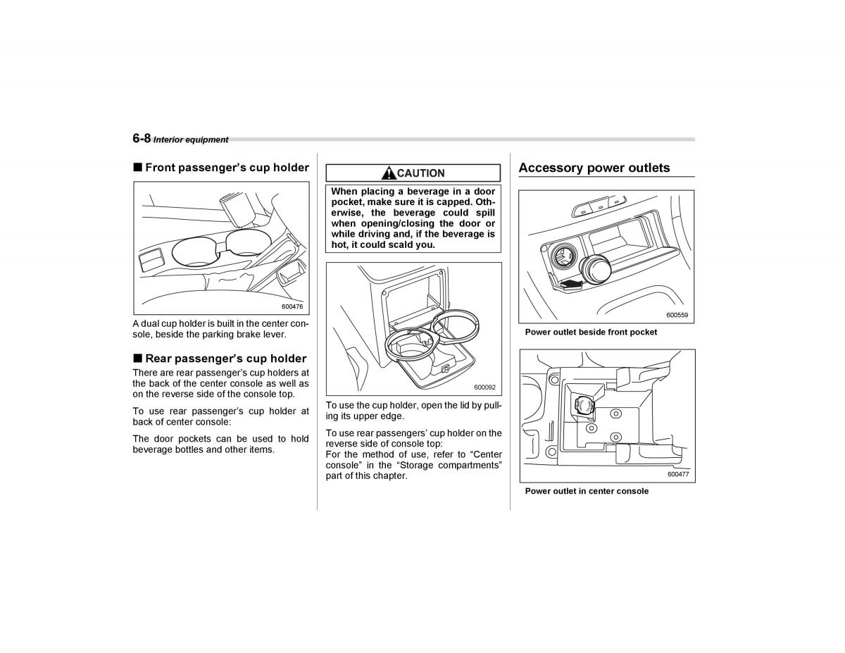 Subaru Forester I 1 owners manual / page 189