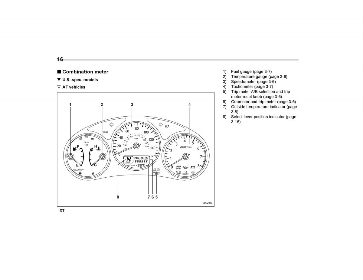 Subaru Forester I 1 owners manual / page 19