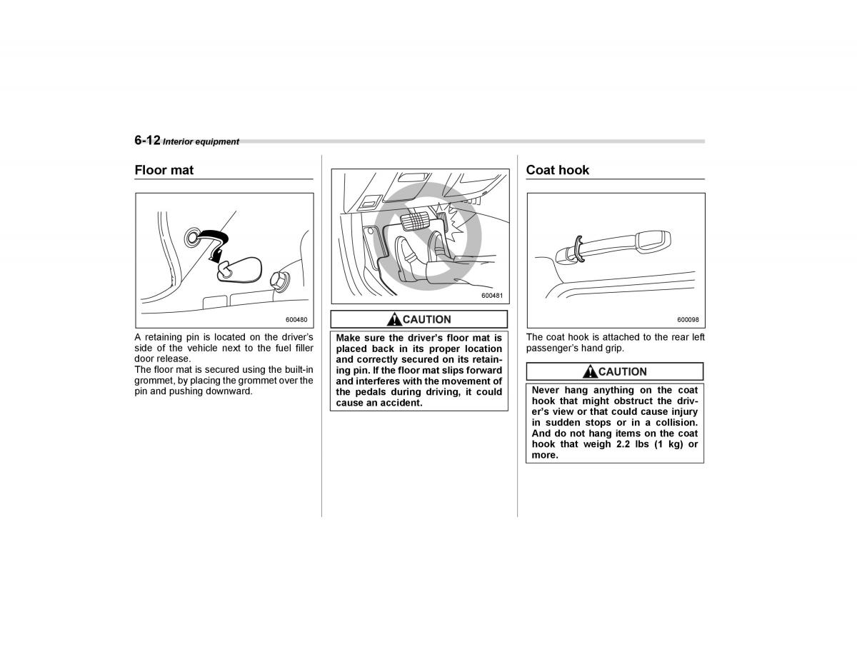 Subaru Forester I 1 owners manual / page 193