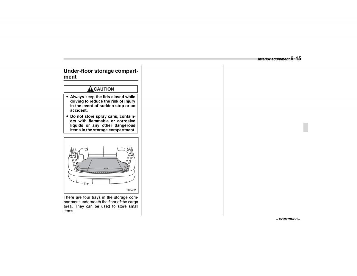 Subaru Forester I 1 owners manual / page 196