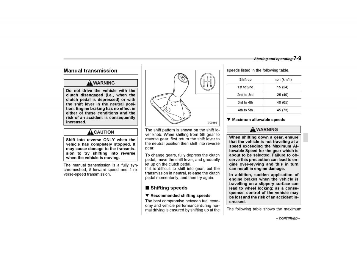 Subaru Forester I 1 owners manual / page 208