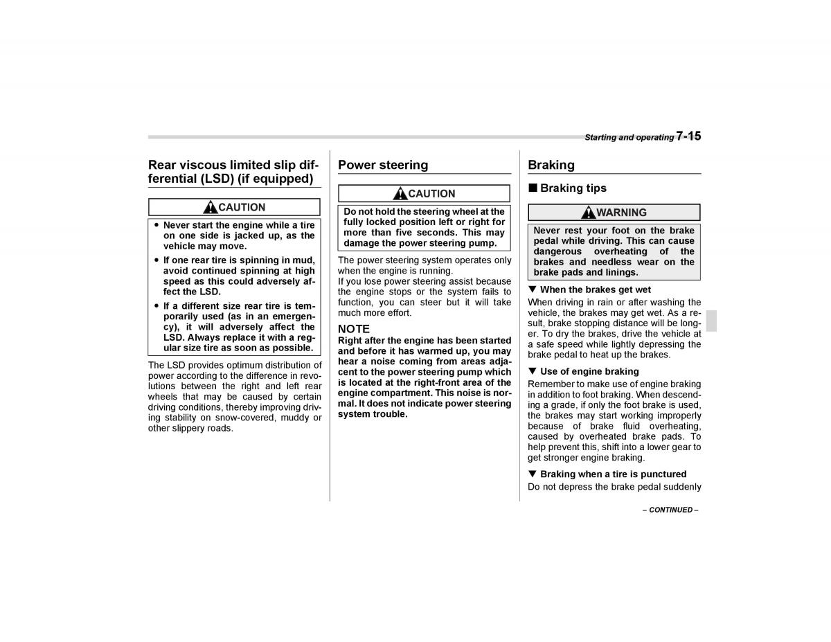 Subaru Forester I 1 owners manual / page 214