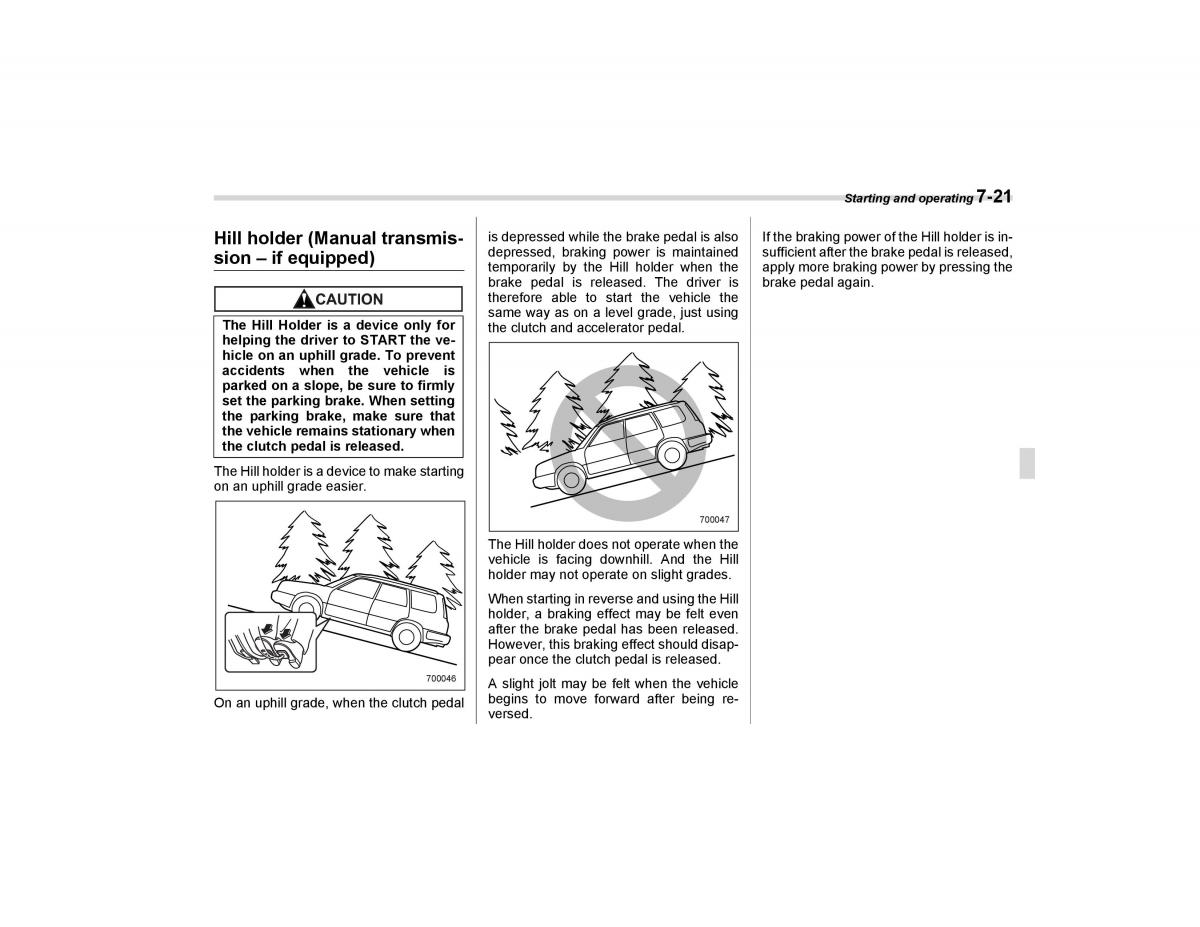 Subaru Forester I 1 owners manual / page 220