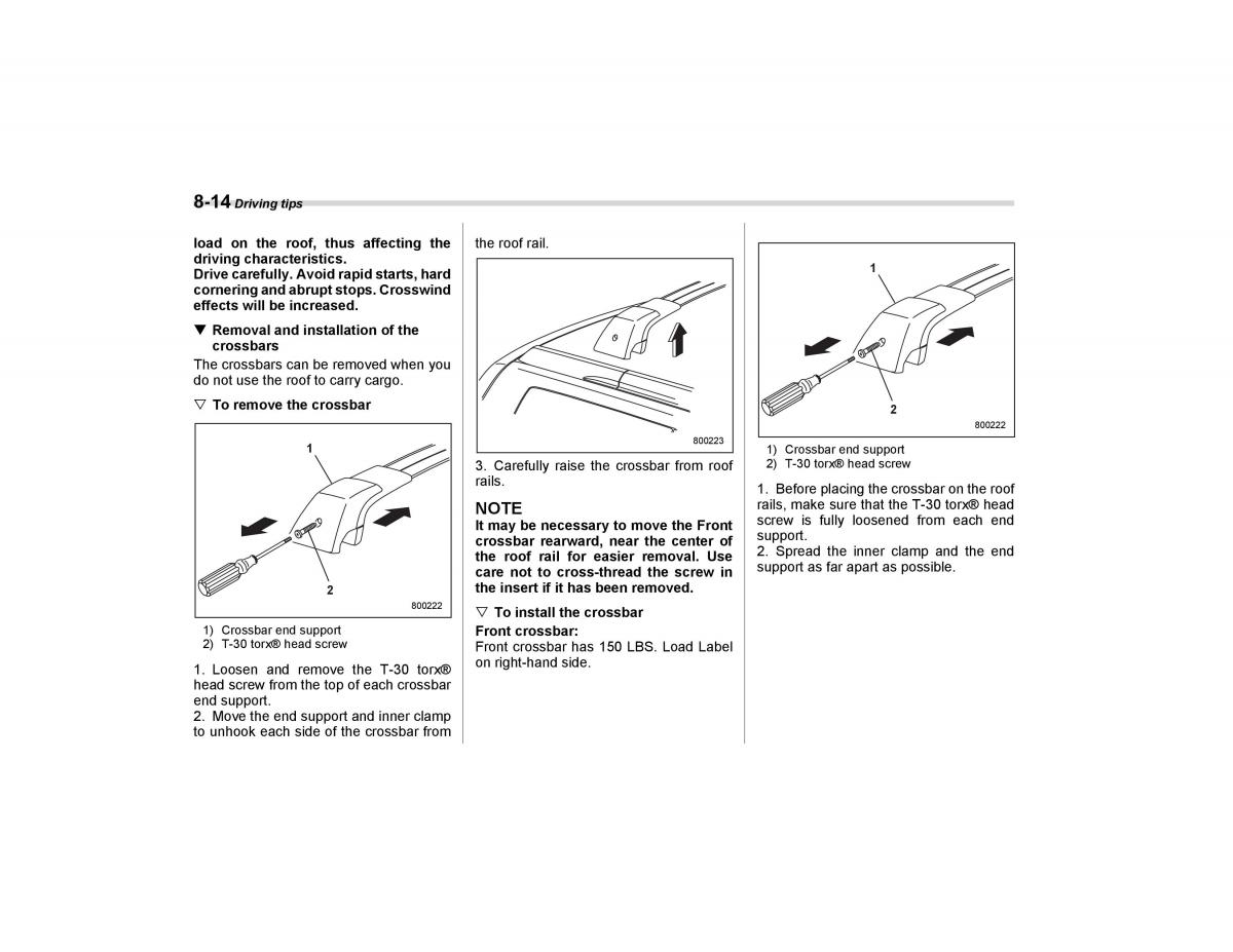 Subaru Forester I 1 owners manual / page 239